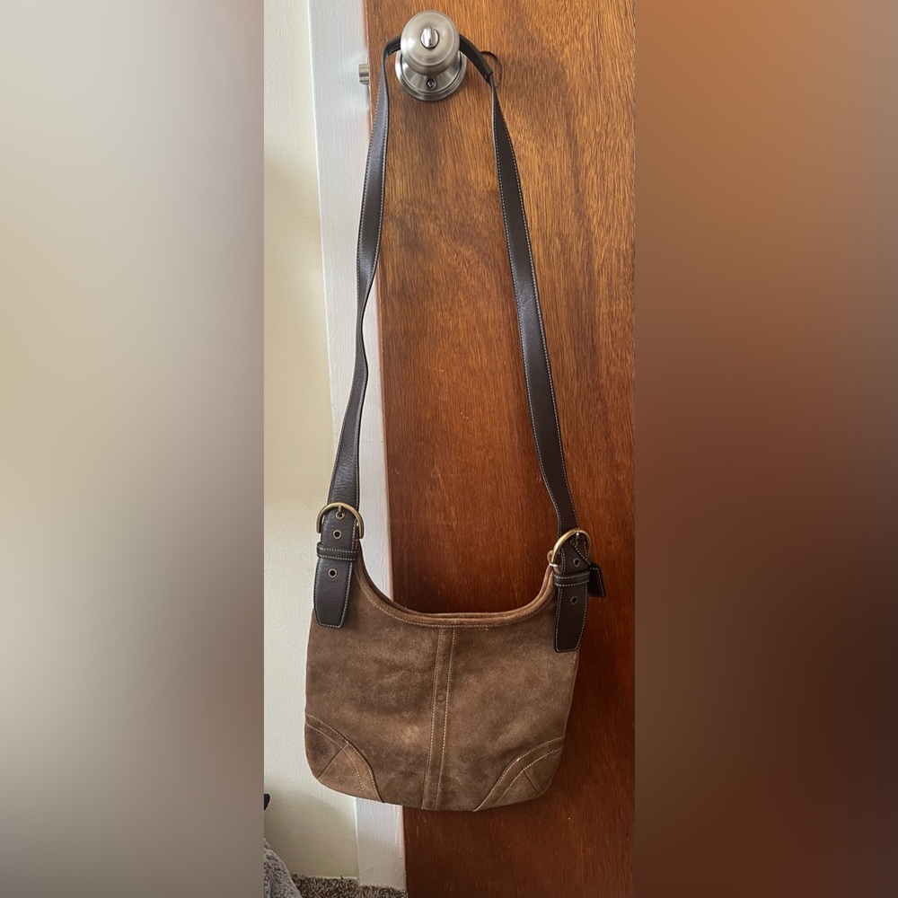 Vintage Coach Suede Crossbody